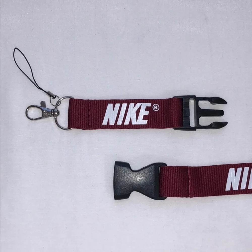 New Nike Maroon and White Lanyard ID Badge